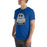 Man wearing Hebron High School Hawks Royal Blue Premium Unisex T-shirt 219