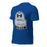 Profile view of Hebron High School Hawks Royal Blue Premium Unisex T-shirt 219