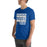 Man wearing Hebron High School Hawks Royal Blue Premium Unisex T-shirt 238