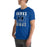 Man wearing Hebron High School Hawks Royal Blue Premium Unisex T-shirt 233