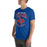 Man wearing Sam Houston High School Texans Royal Blue Premium Unisex T-shirt 213