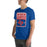 Man wearing Sam Houston High School Texans Royal Blue Premium Unisex T-shirt 001