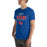 Man wearing Sam Houston High School Texans Royal Blue Premium Unisex T-shirt 040