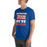 Man wearing Sam Houston High School Texans Royal Blue Premium Unisex T-shirt 231