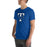 Man wearing Taylor High School Mustangs Royal Blue Premium Unisex T-shirt 200