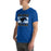 Man wearing Taylor High School Mustangs Royal Blue Premium Unisex T-shirt 233