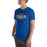 Man wearing Taylor High School Mustangs Royal Blue Premium Unisex T-shirt 009