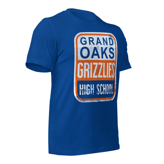 Grand Oaks High School Grizzlies Premium Royal Unisex T-shirt 01b