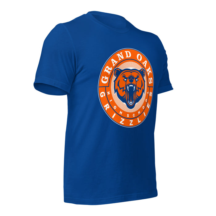 Grand Oaks High School Grizzlies Premium Royal Unisex T-shirt 02b