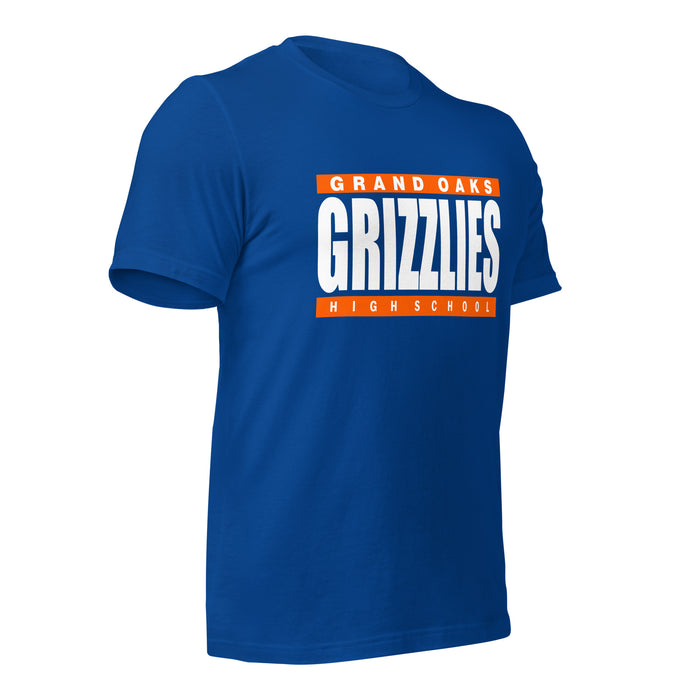 Grand Oaks High School Grizzlies Premium Royal Unisex T-shirt 98b