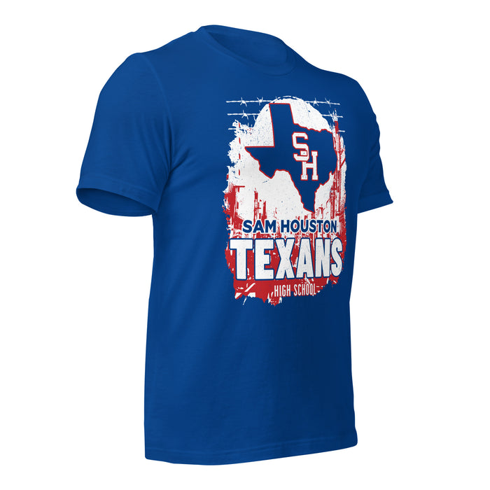 Sam Houston High School Texans Royal Blue Premium Unisex T-shirt 202b