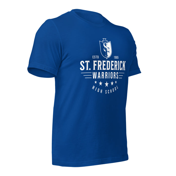 St. Frederick High School Warriors Royal Blue Premium Unisex T-shirt 217b