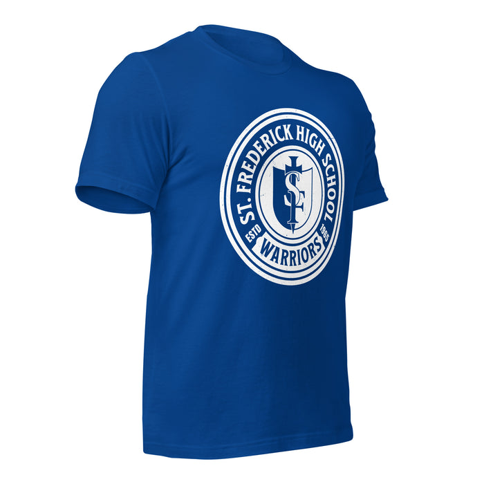 St. Frederick High School Warriors Royal Blue Premium Unisex T-shirt 220b