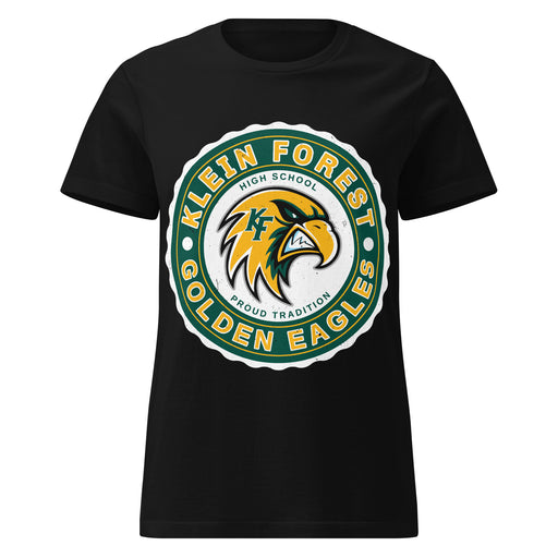 Klein Forest High School Golden Eagles Women's Black SoftStyle T-shirt 216