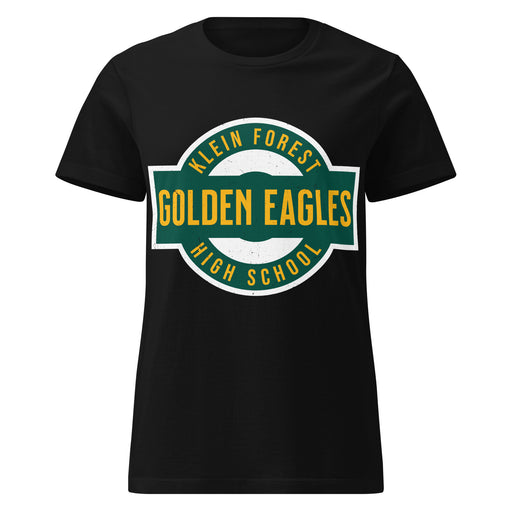 Klein Forest High School Golden Eagles Women's Black SoftStyle T-shirt 011