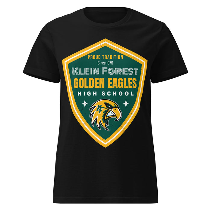 Klein Forest High School Golden Eagles Women's Black SoftStyle T-shirt 225
