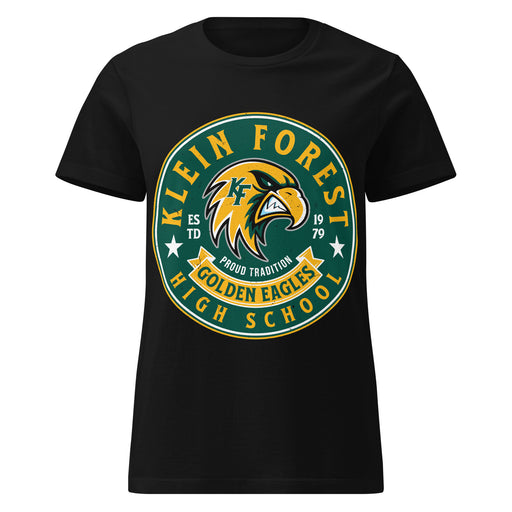 Klein Forest High School Golden Eagles Women's Black SoftStyle T-shirt 215