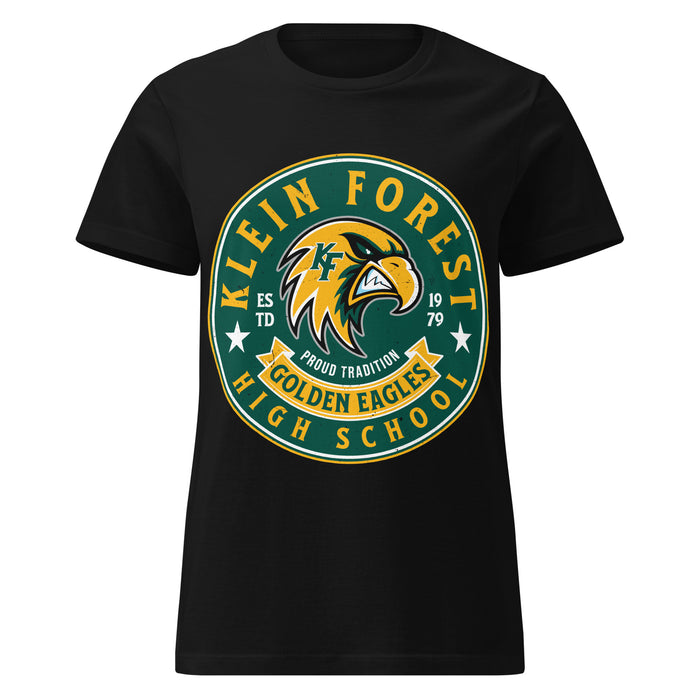 Klein Forest High School Golden Eagles Women's Black SoftStyle T-shirt 215