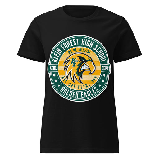 Klein Forest High School Golden Eagles Women's Black SoftStyle T-shirt 224