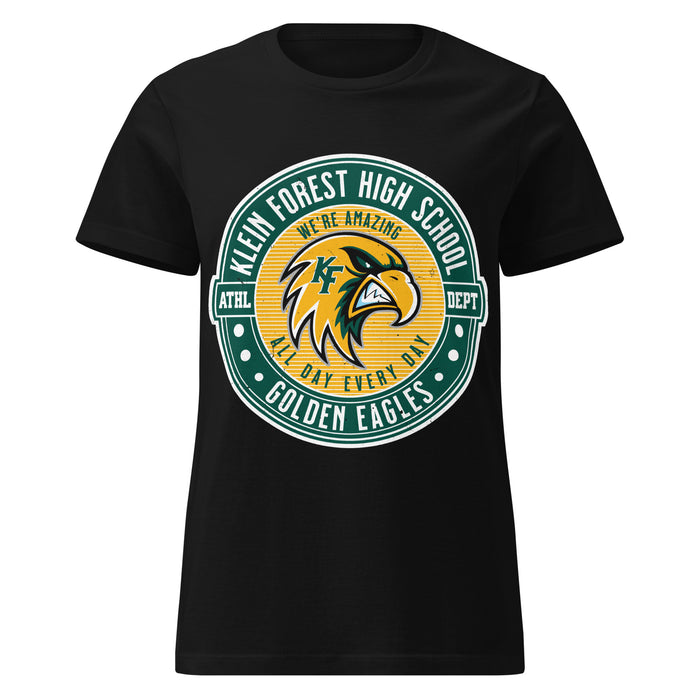 Klein Forest High School Golden Eagles Women's Black SoftStyle T-shirt 224