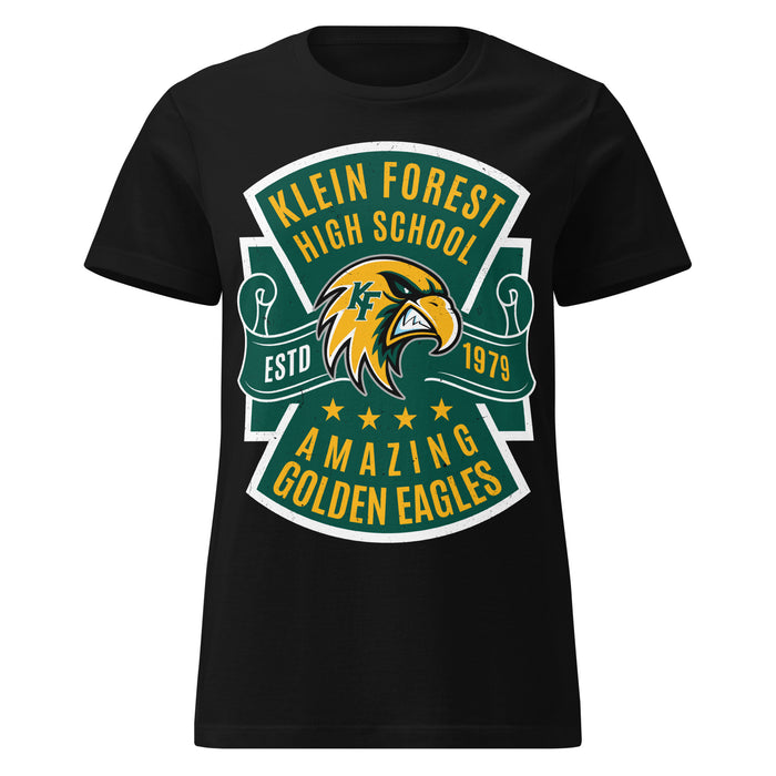 Klein Forest High School Golden Eagles Women's Black SoftStyle T-shirt 207