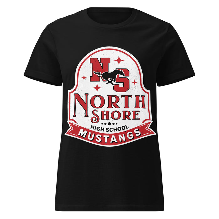 North Shore High School Mustangs Women's Black SoftStyle T-shirt 219