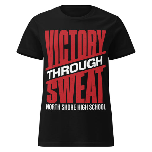 North Shore High School Mustangs Women's Black SoftStyle T-shirt 241