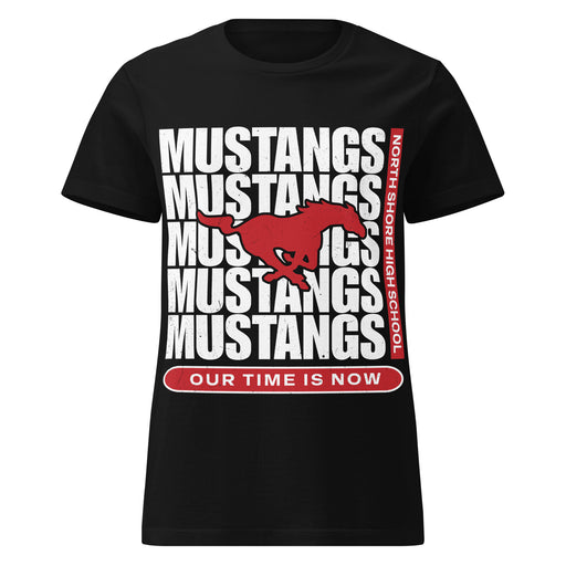 North Shore High School Mustangs Women's Black SoftStyle T-shirt 235