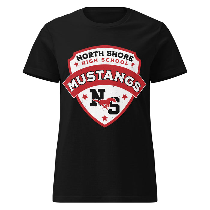 North Shore High School Mustangs Women's Black SoftStyle T-shirt 221