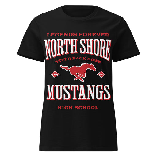 North Shore High School Mustangs Women's Black SoftStyle T-shirt 230