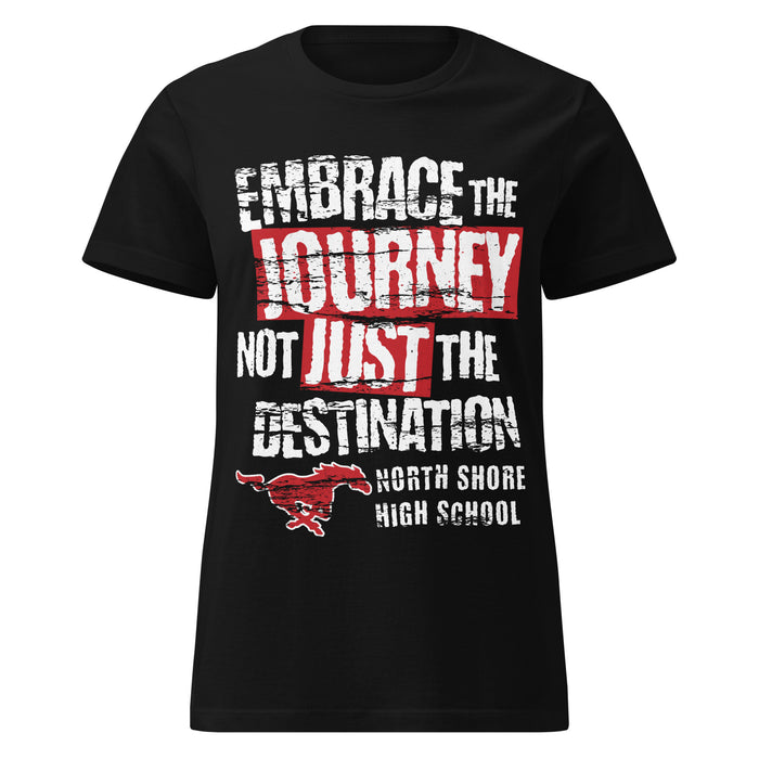 North Shore High School Mustangs Women's Black SoftStyle T-shirt 232