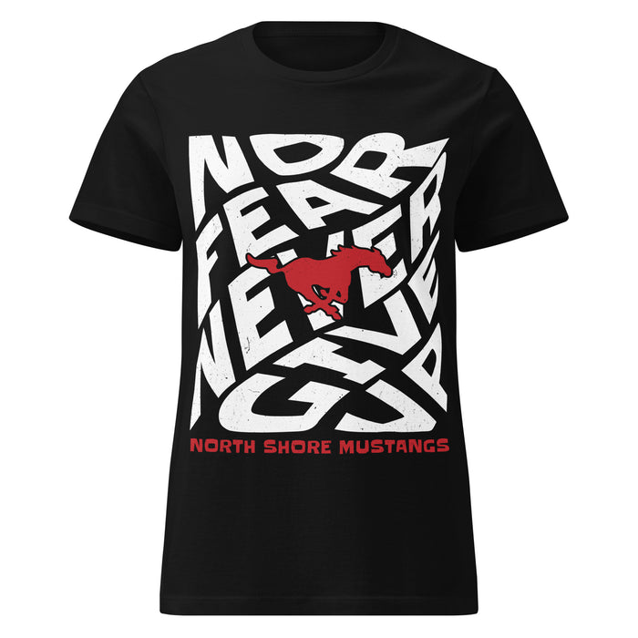 North Shore High School Mustangs Women's Black SoftStyle T-shirt 236