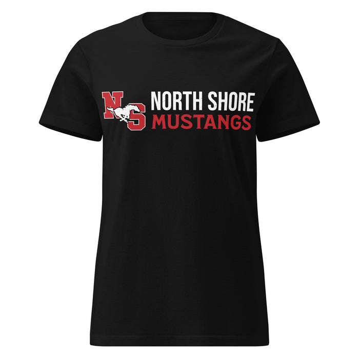 North Shore High School Mustangs Women's Black SoftStyle T-shirt 200