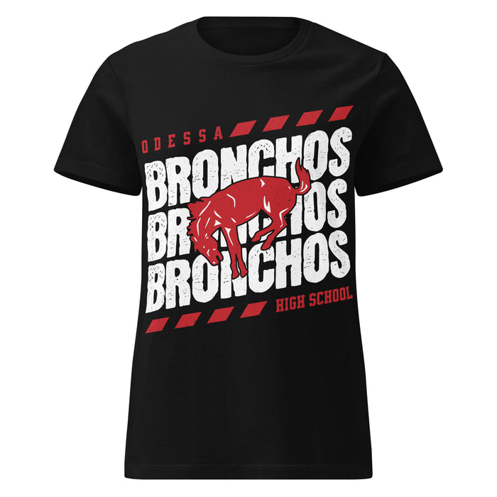 Odessa High School Bronchos Women's Black SoftStyle T-shirt 223
