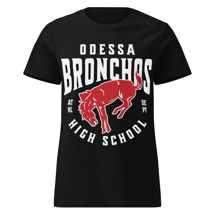 Odessa High School Bronchos Women's Black SoftStyle T-shirt 213