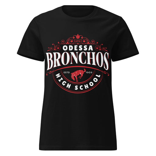 Odessa High School Bronchos Women's Black SoftStyle T-shirt 211
