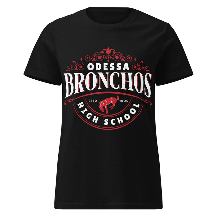 Odessa High School Bronchos Women's Black SoftStyle T-shirt 211