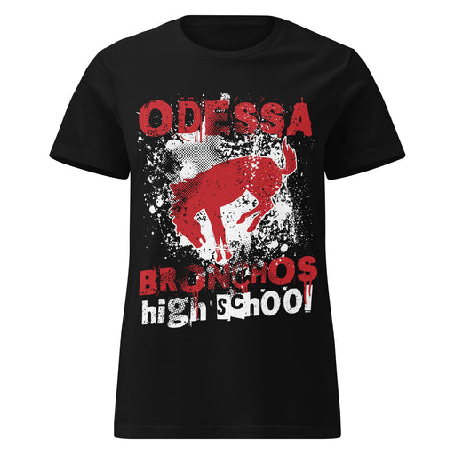 Odessa High School Bronchos Women's Black SoftStyle T-shirt 205