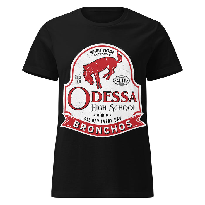 Odessa High School Bronchos Women's Black SoftStyle T-shirt 219