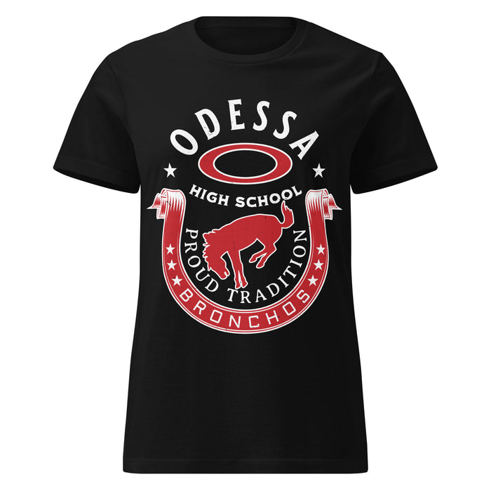 Odessa High School Bronchos Women's Black SoftStyle T-shirt 229