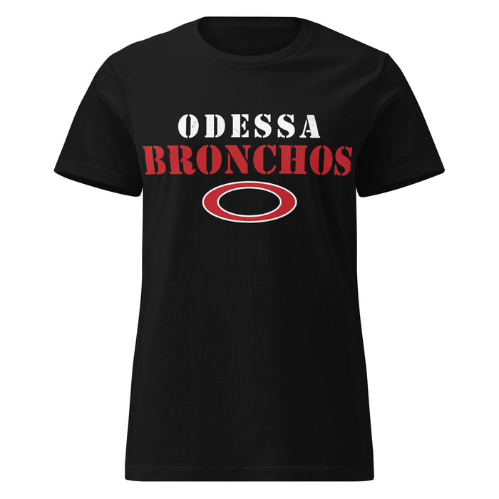 Odessa High School Bronchos Women's Black SoftStyle T-shirt 017