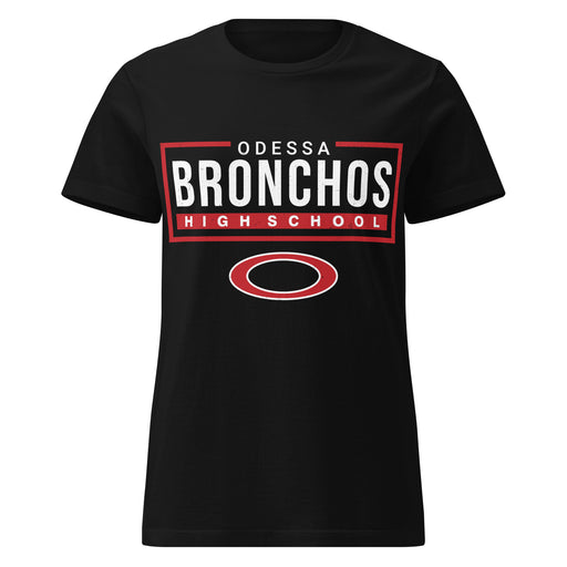 Odessa High School Bronchos Women's Black SoftStyle T-shirt 049