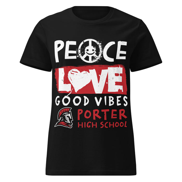 Porter High School Spartans Women's Black SoftStyle T-shirt 240