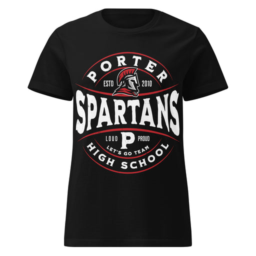 Porter High School Spartans Women's Black SoftStyle T-shirt 218