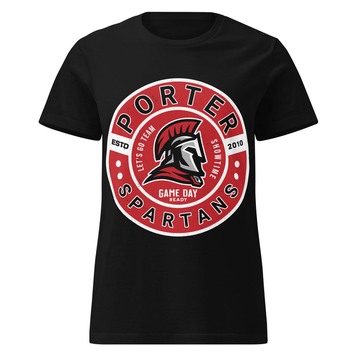 Porter High School Spartans Women's Black SoftStyle T-shirt 239