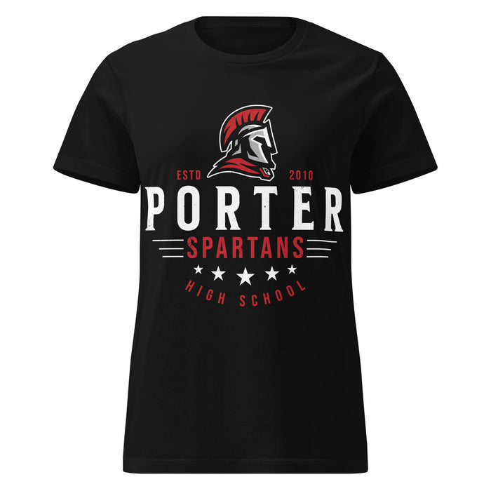 Porter High School Spartans Women's Black SoftStyle T-shirt 217