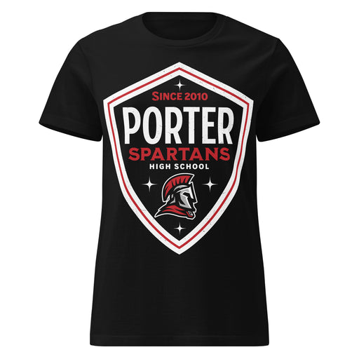 Porter High School Spartans Women's Black SoftStyle T-shirt 225