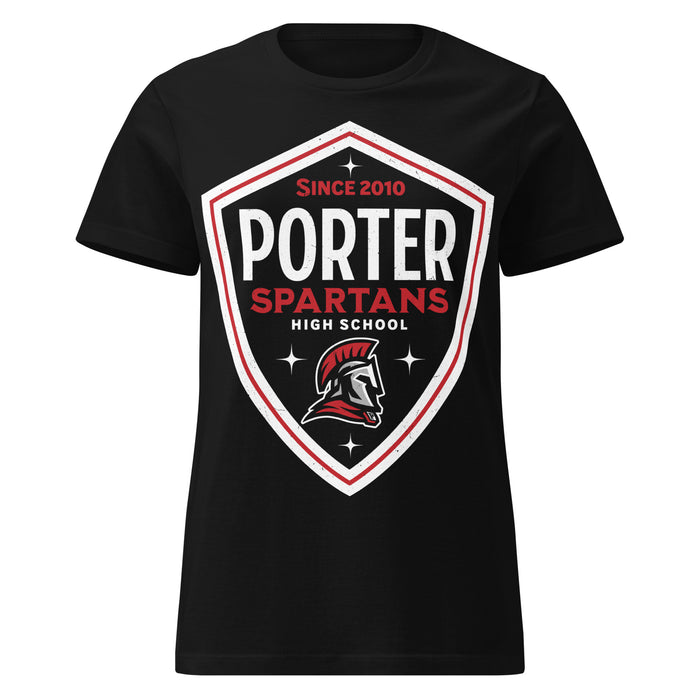 Porter High School Spartans Women's Black SoftStyle T-shirt 225