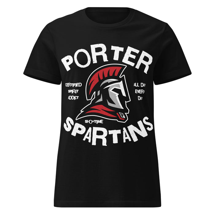 Porter High School Spartans Women's Black SoftStyle T-shirt 228