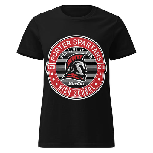 Porter High School Spartans Women's Black SoftStyle T-shirt 224